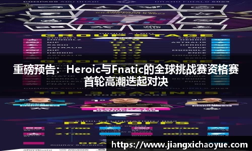 重磅预告：Heroic与Fnatic的全球挑战赛资格赛首轮高潮迭起对决